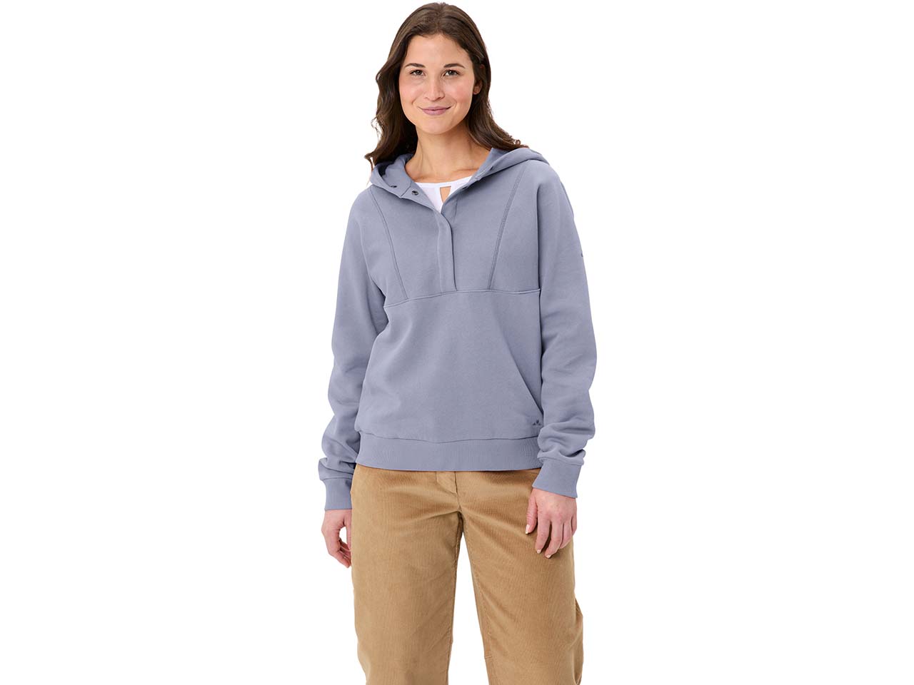 VAUDE Damen-Hoodie 'Manukau IV' mit Druckknopfleiste, dark iris, Gr. 38