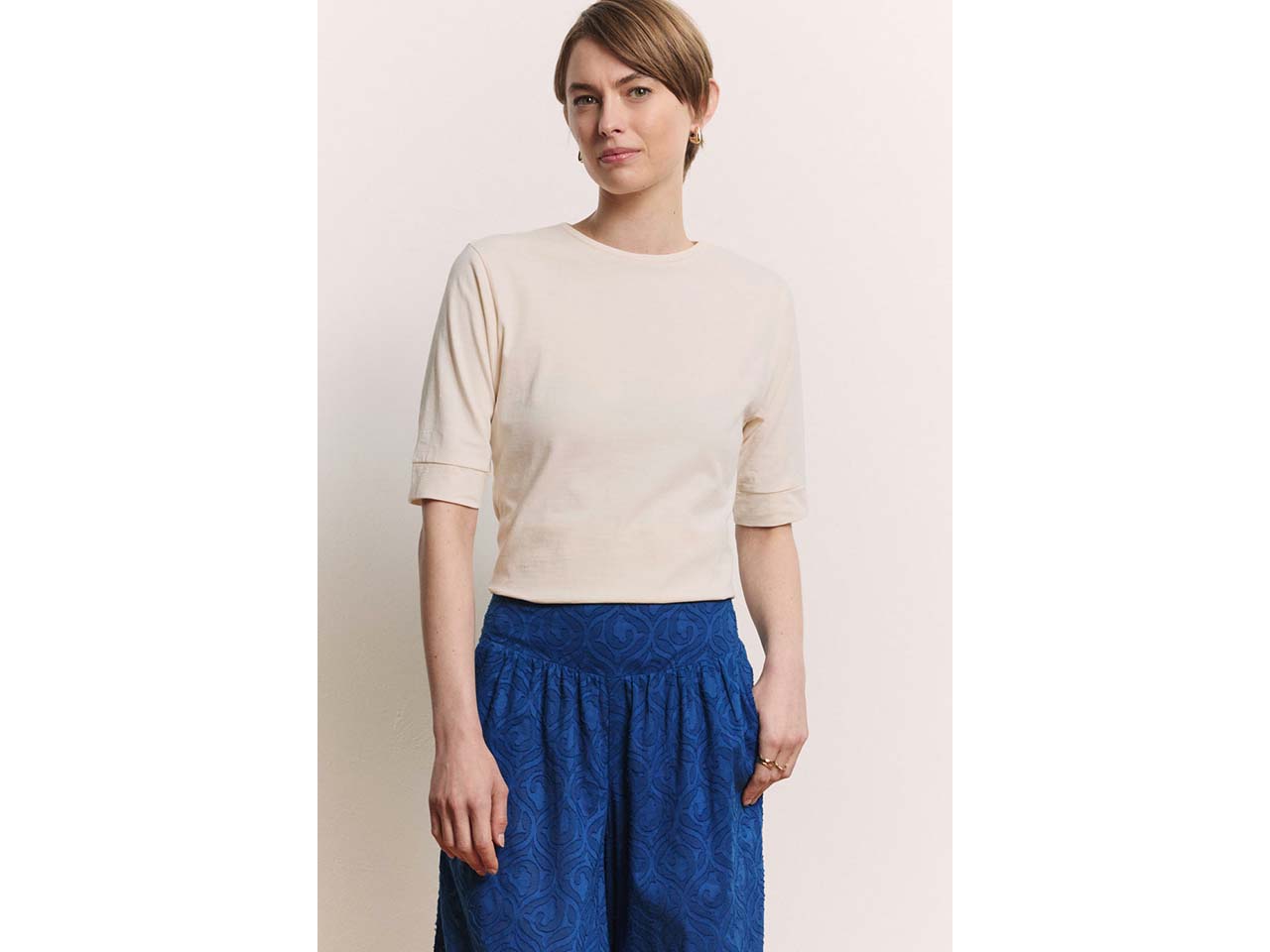 tranquillo Bio-Damen-T-Shirt "Lottee" mit Rundhalsausschnitt, white, Gr. L