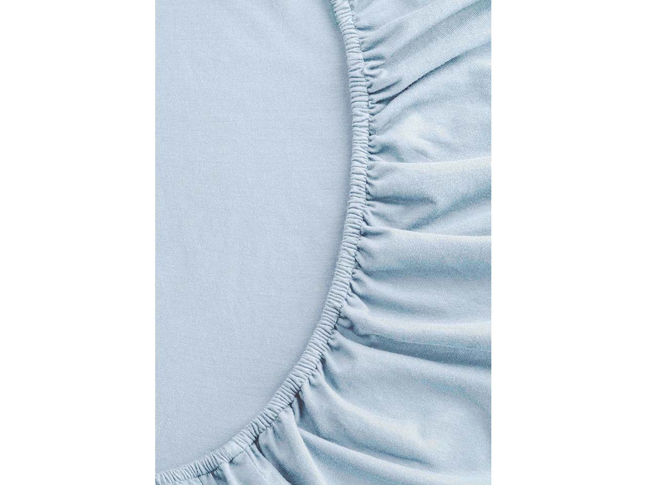 MELA Bio-Spannbettlaken 'PAMBAN' aus Jersey, 140/160 x 200 cm, cloudy blue