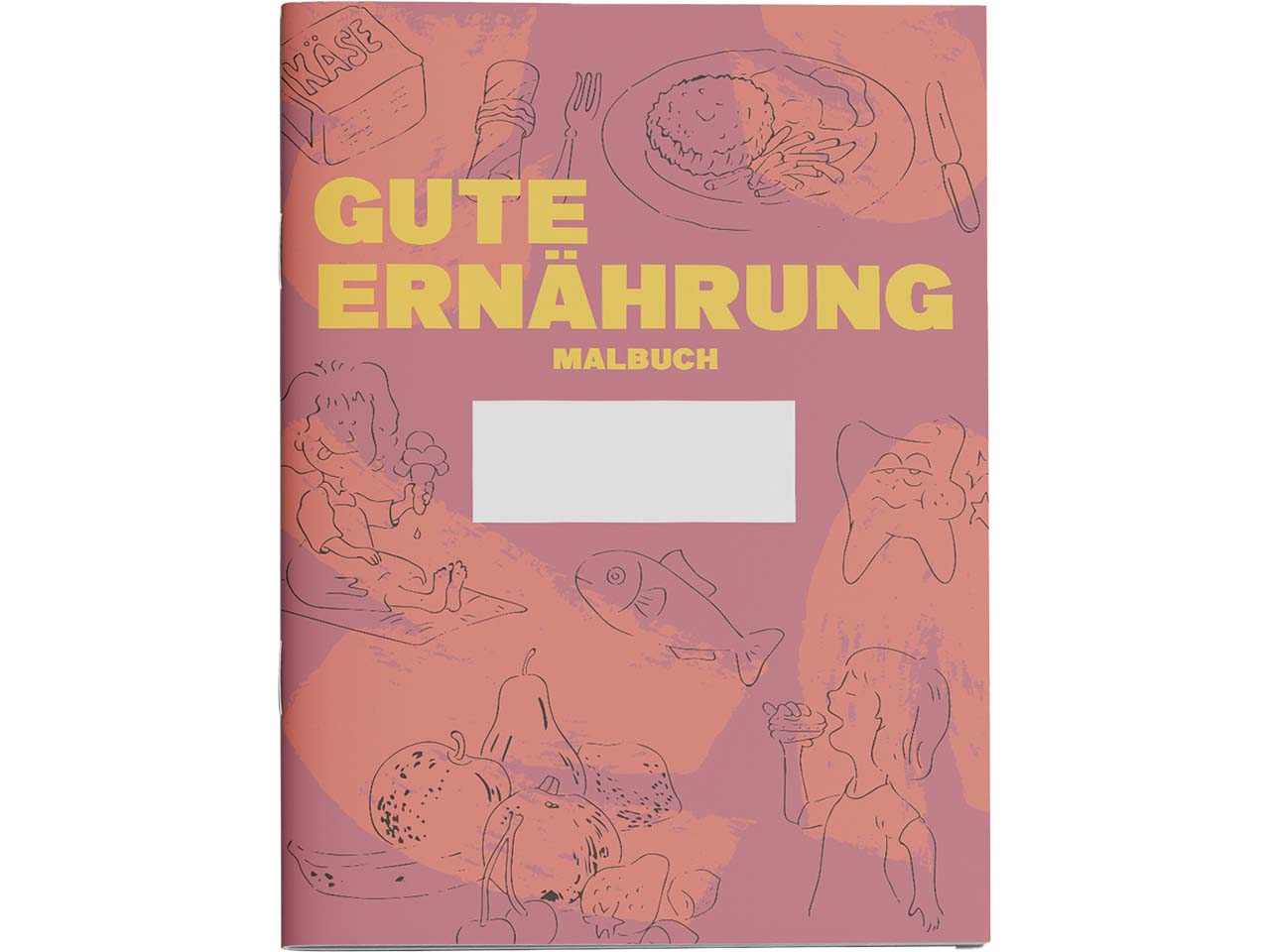 Malbuch "Gute Ernährung" Format A4, 12 Seiten