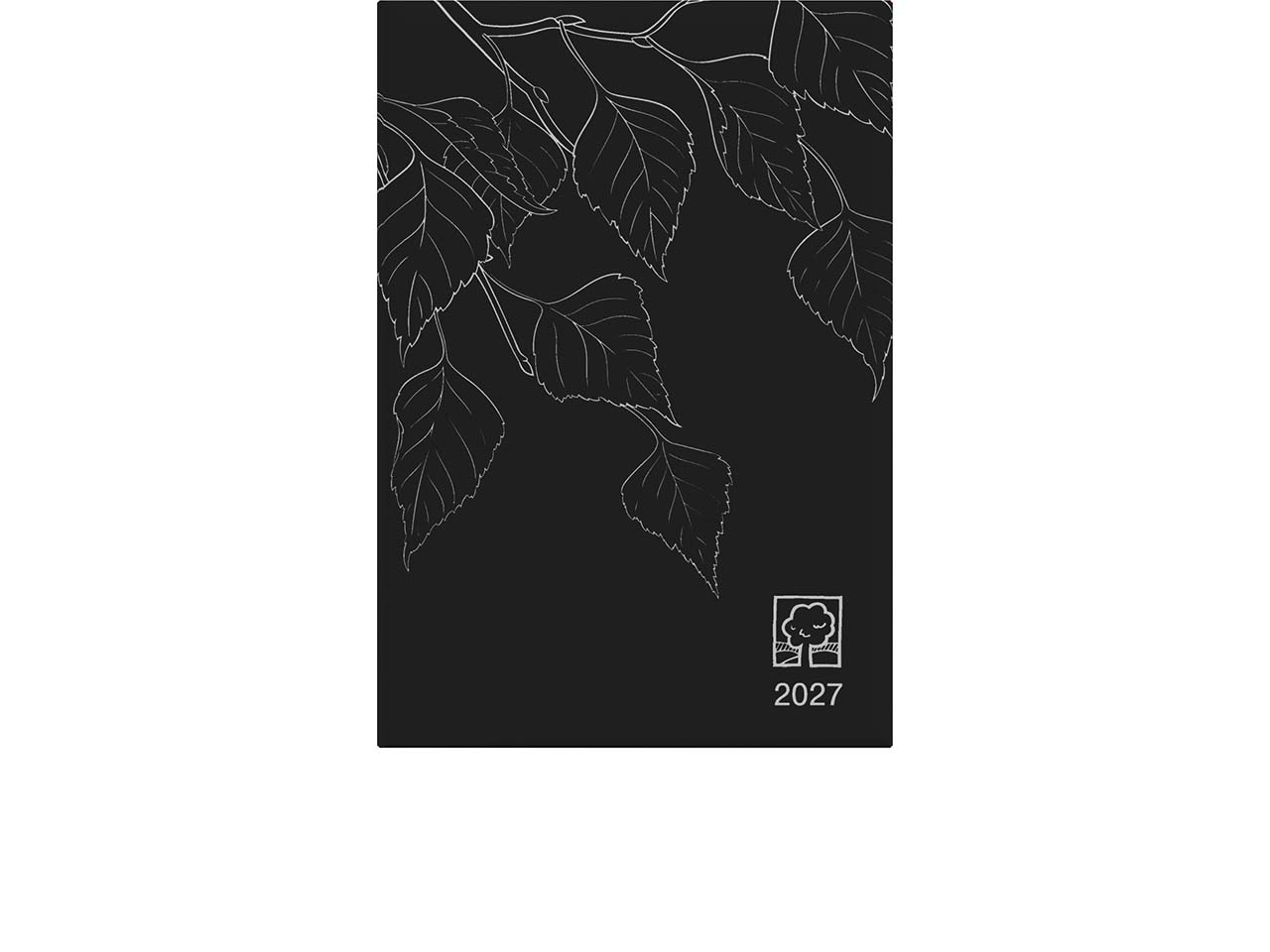 Zettler Buchkalender aus Recyclingpapier, 2027 schwarz