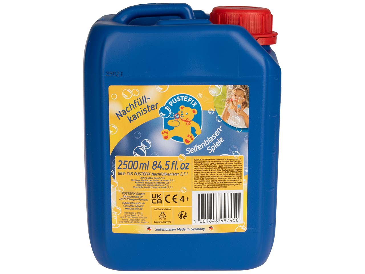 Pustefix Nachfüllflasche Seifenblasen, 2,5 l