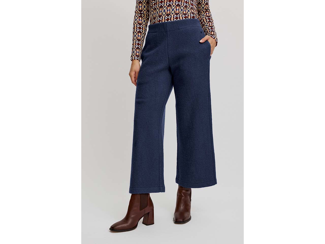 tranquillo Damen-Hose aus reinem Wollfleece, night, Gr. S