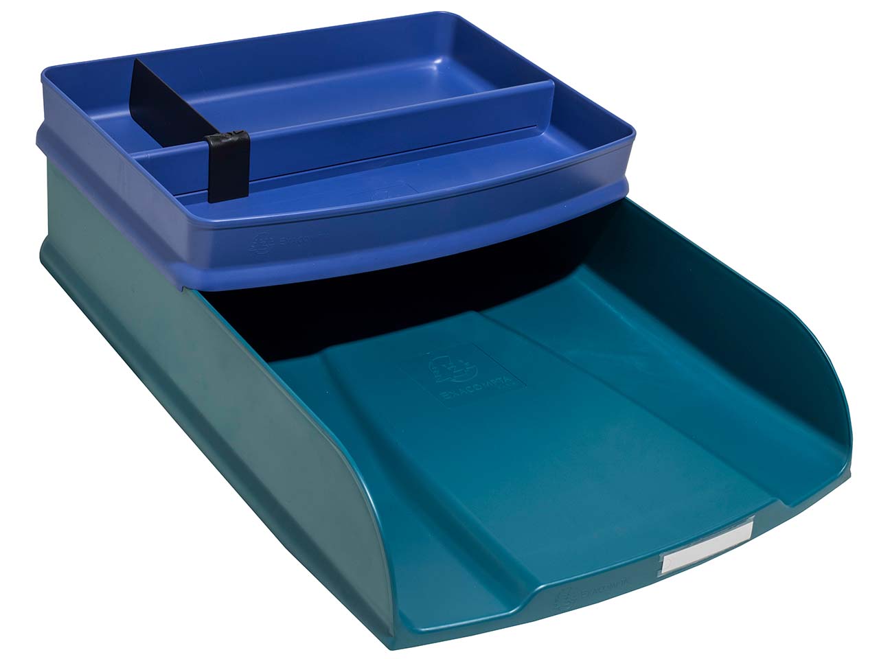 6 Exacompta Briefablagen Combo Styli "NeoDeco", DIN A4+, blaugrün