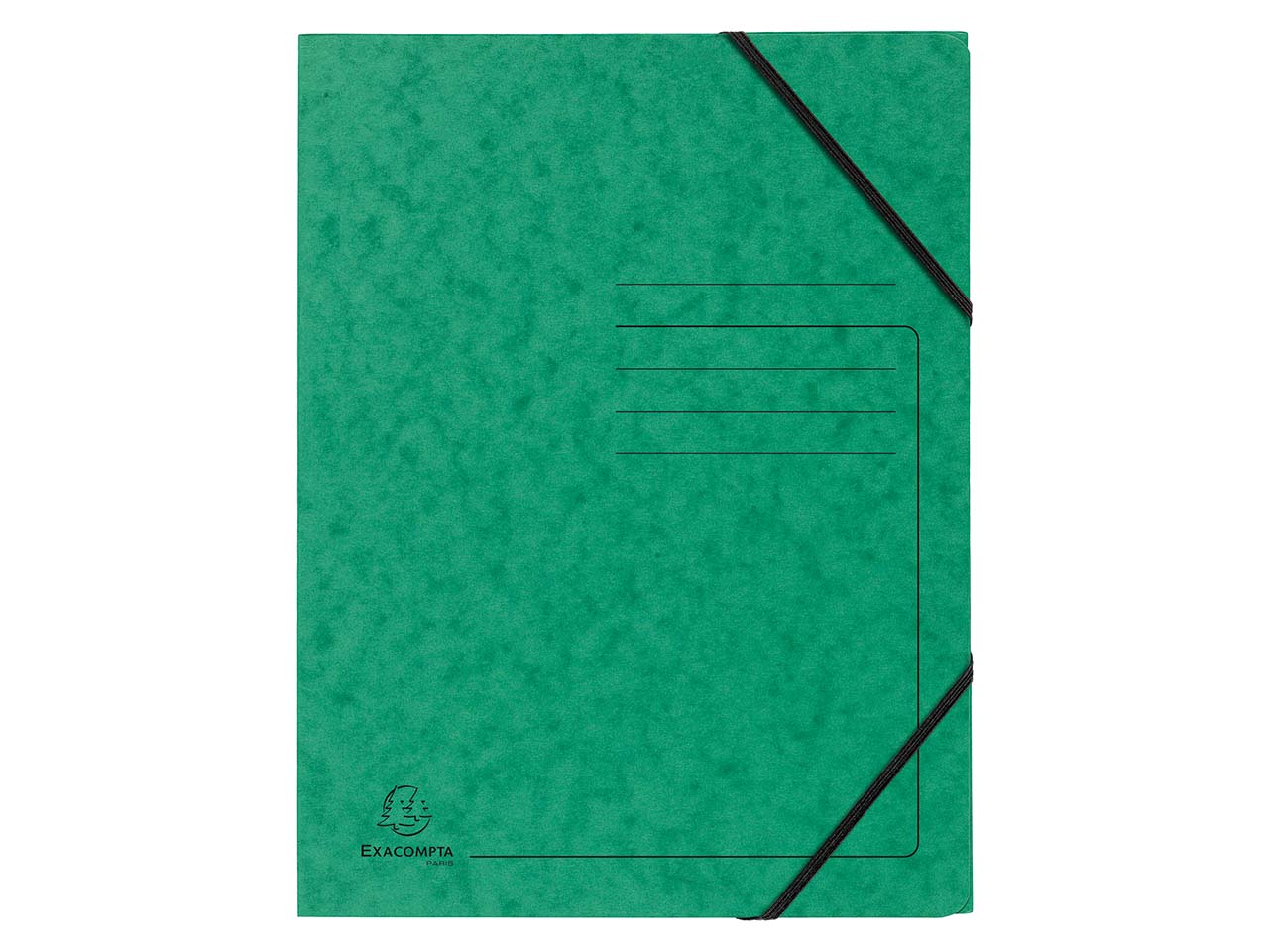 25 Exacompta Eckspannmappen, Colorspan-Karton, 355 g/m², DIN A4, Gummizug, grün