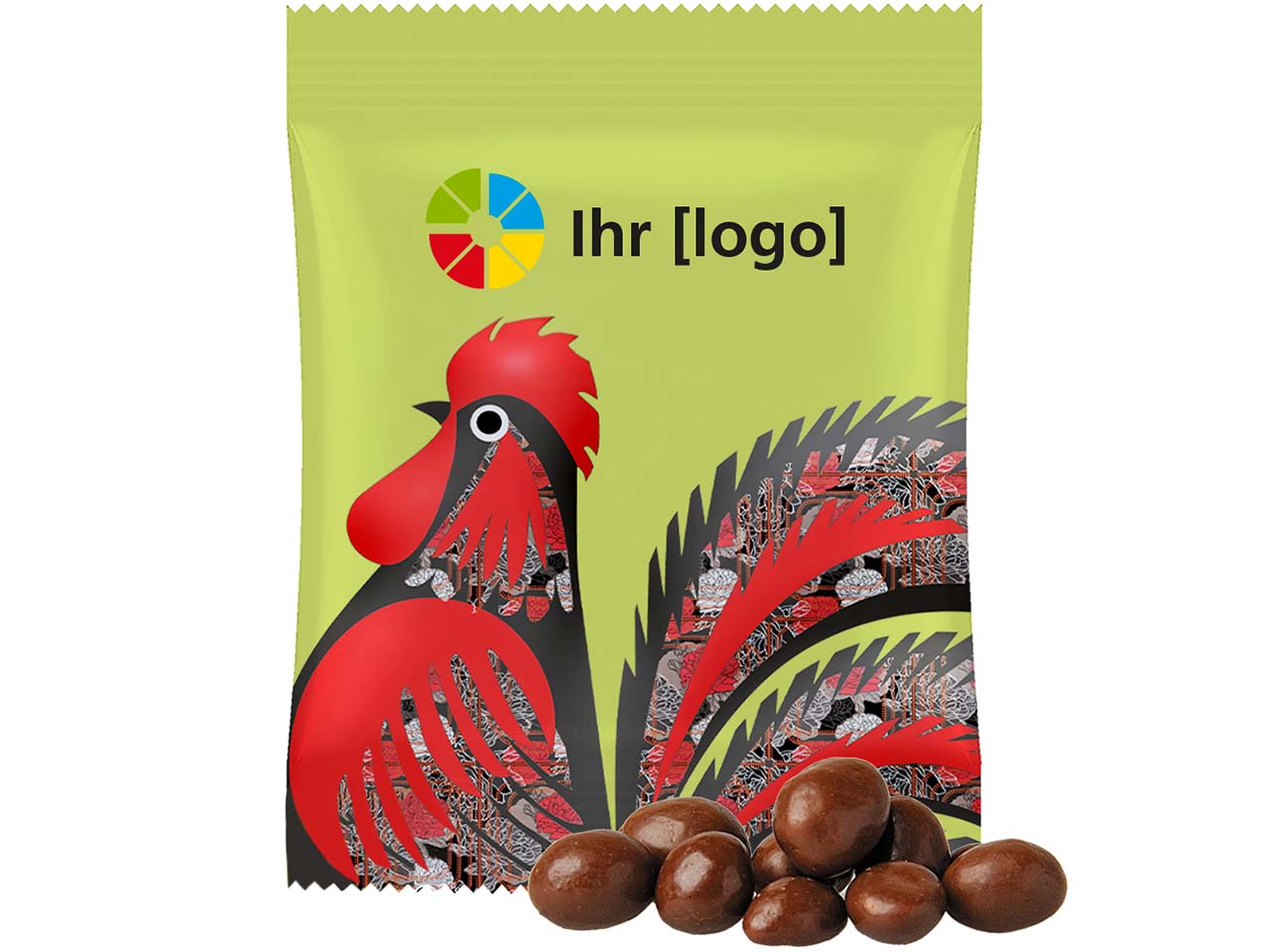 Bio-Schoko-Erdnüsse inkl. 4-farbigem Aufdruck, 15 g