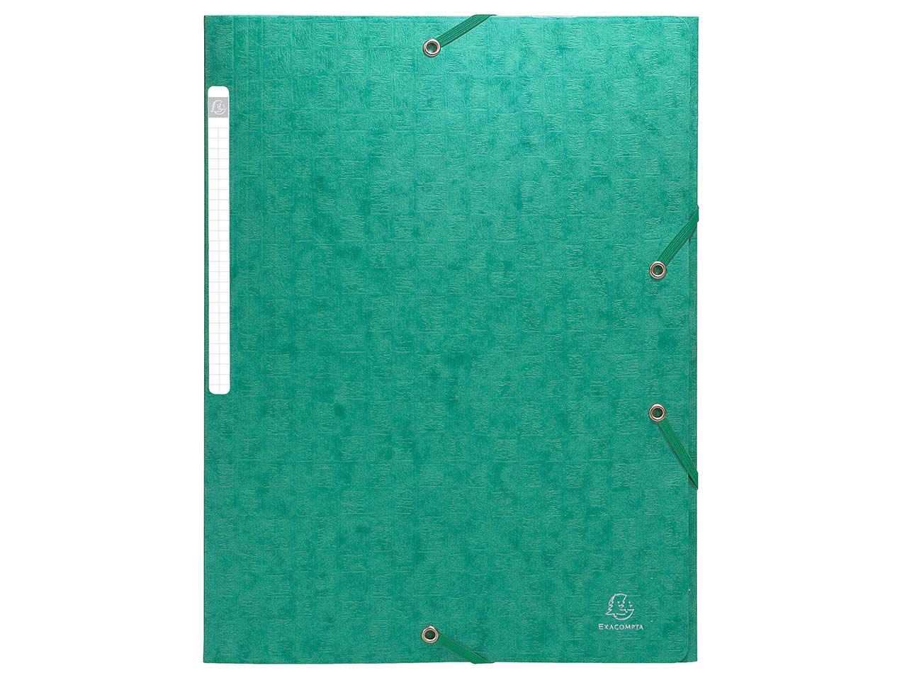 50 Exacompta Eckspannmappen "Scotten" aus Colorspan, 600 g/m², DIN A4, ohne Klappen, grün