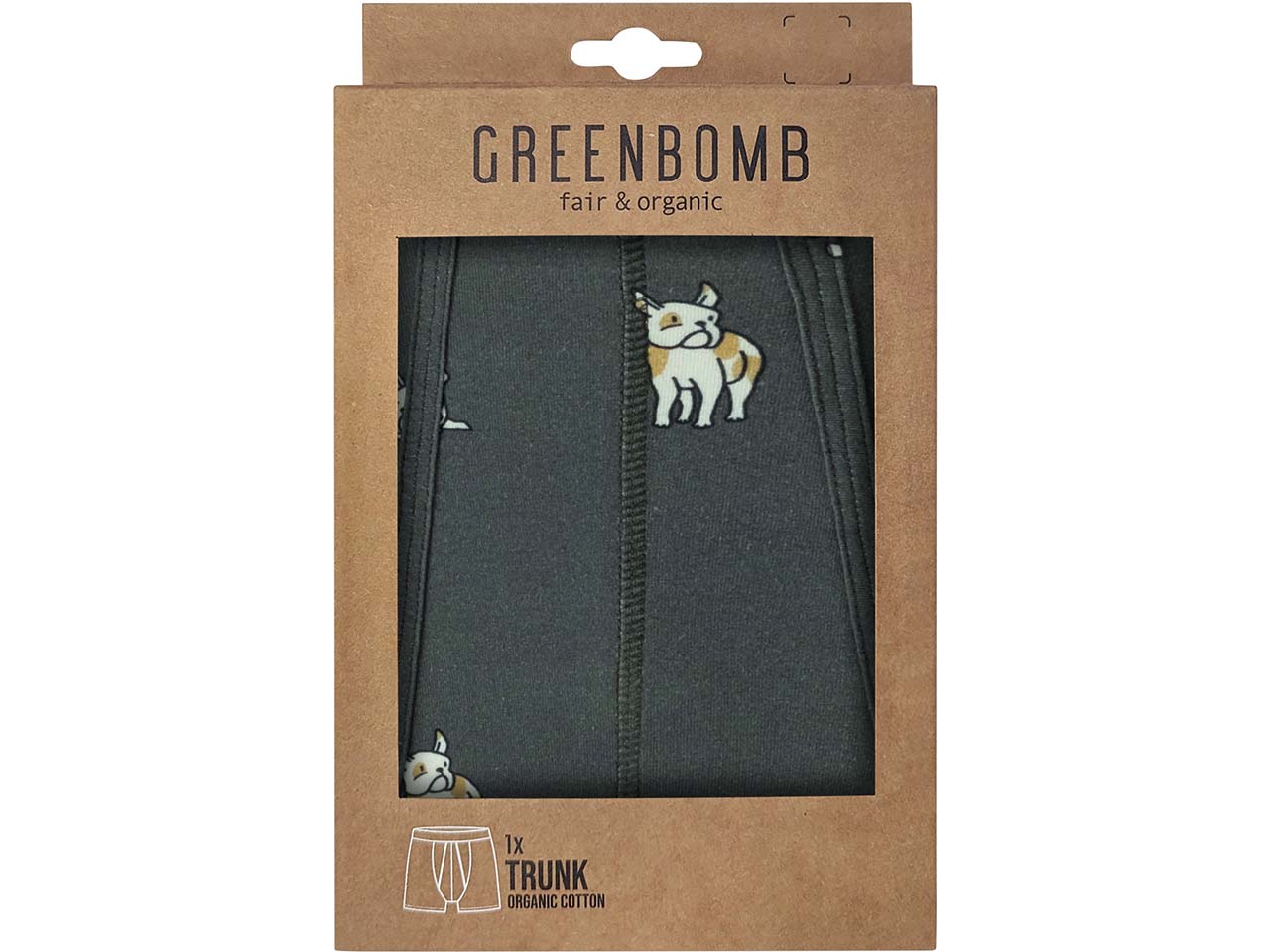 GREENBOMB Bio-Herren-Boxershort "Frenchie", mix, Gr. M