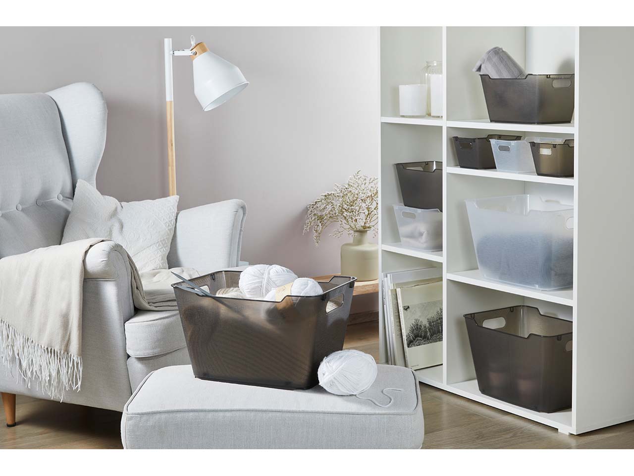 keeeper Aufbewahrungsbox "Lotta" 40 x 28 x 25 cm, 20 l, grau