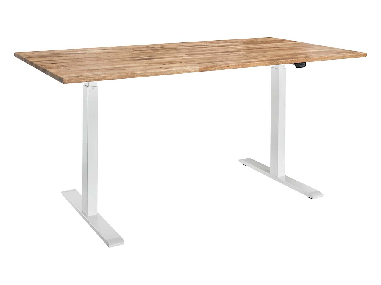 memo Höhenverstellbarer Schreibtisch "ON" weiß, Buche weiß lackiert, B 180 x T 80 cm