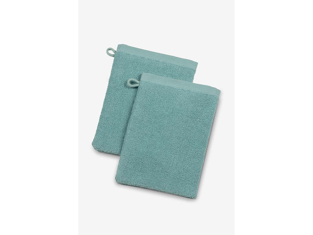 Living Crafts Bio-Waschhandschuh, "BARI" 2er Pack, aqua haze