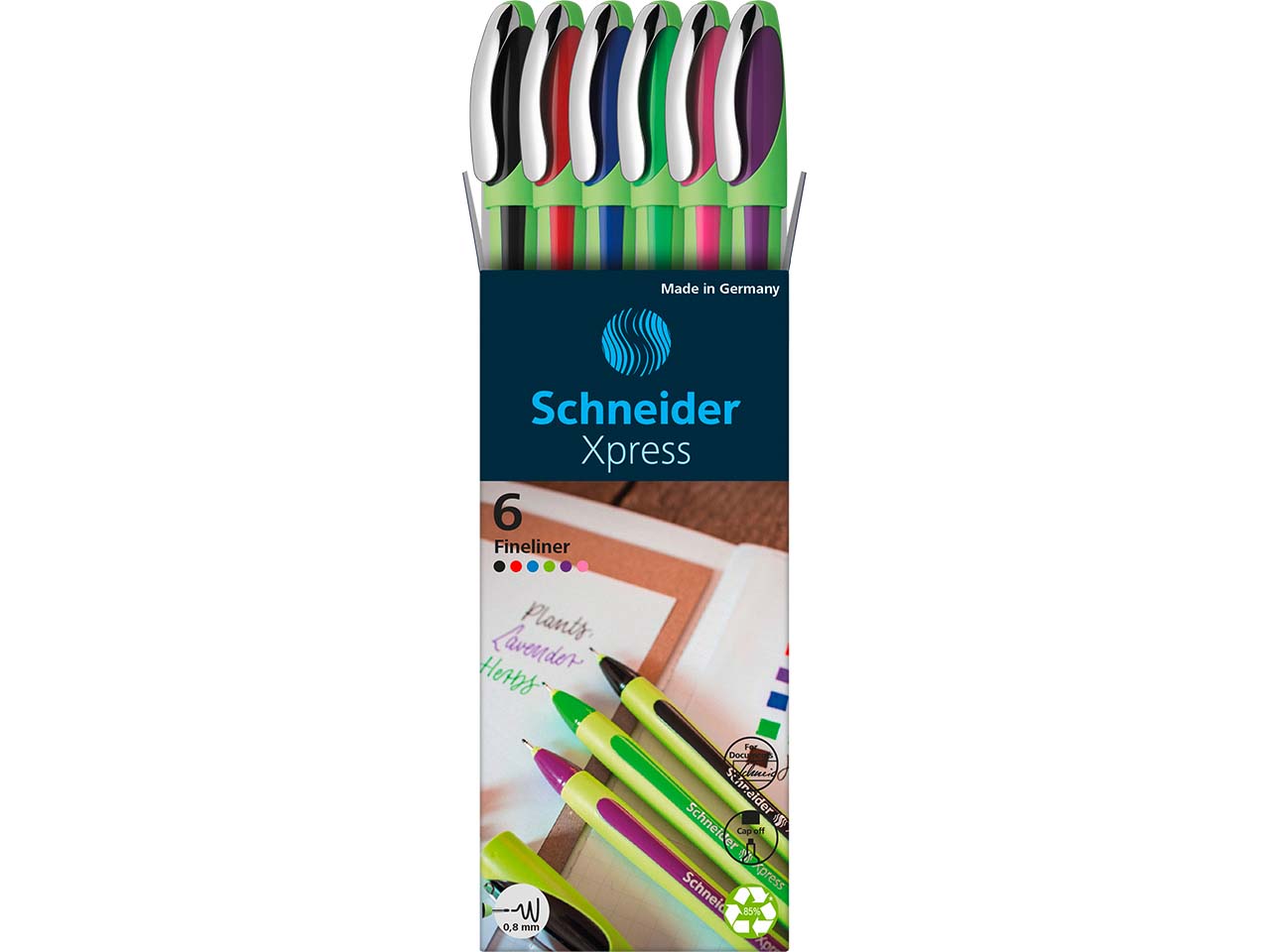 Schneider 6er Set Fineliner "Xpress" farbig sortiert