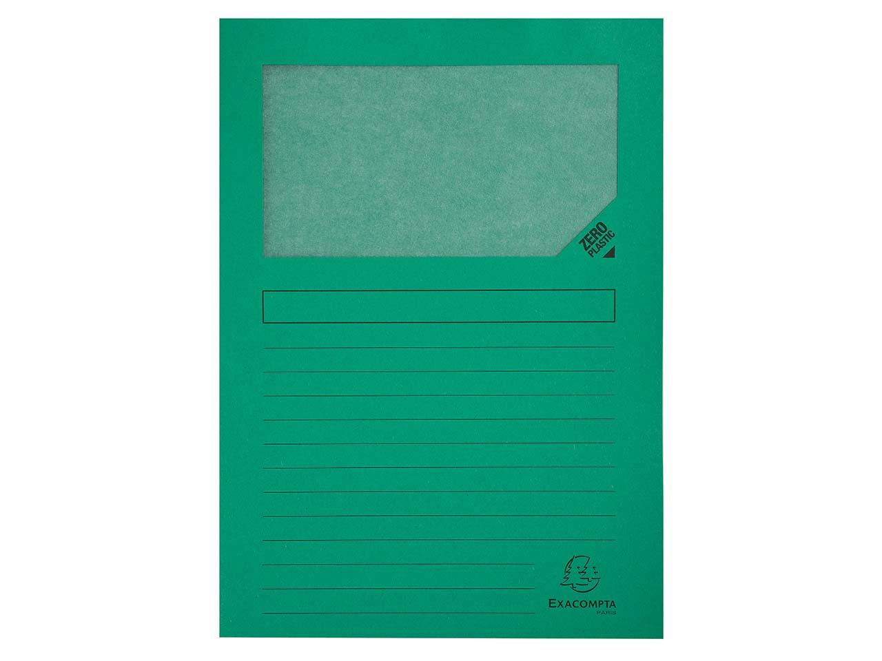 4 x 100 Exacompta Fenstermappen "Forever", 130 g/m², DIN A4, intensivgrün