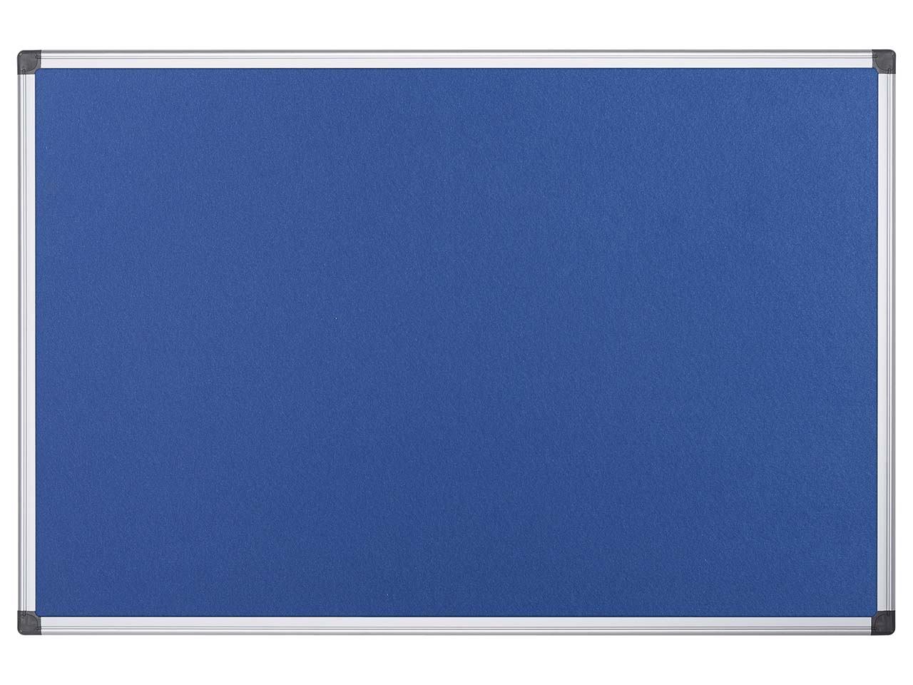 Bi-Office Textil-Pinnwand mit Aluminiumrahmen 120 x 90 cm blau