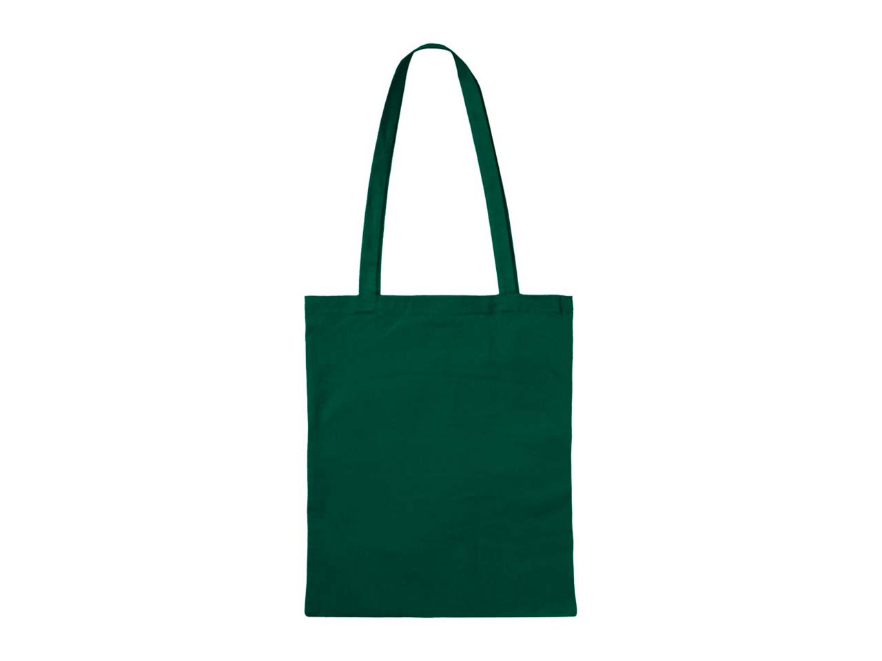 Baumwoll-Tragetaschen, dunkelgrün 38x42 cm mit zwei langen Henkeln