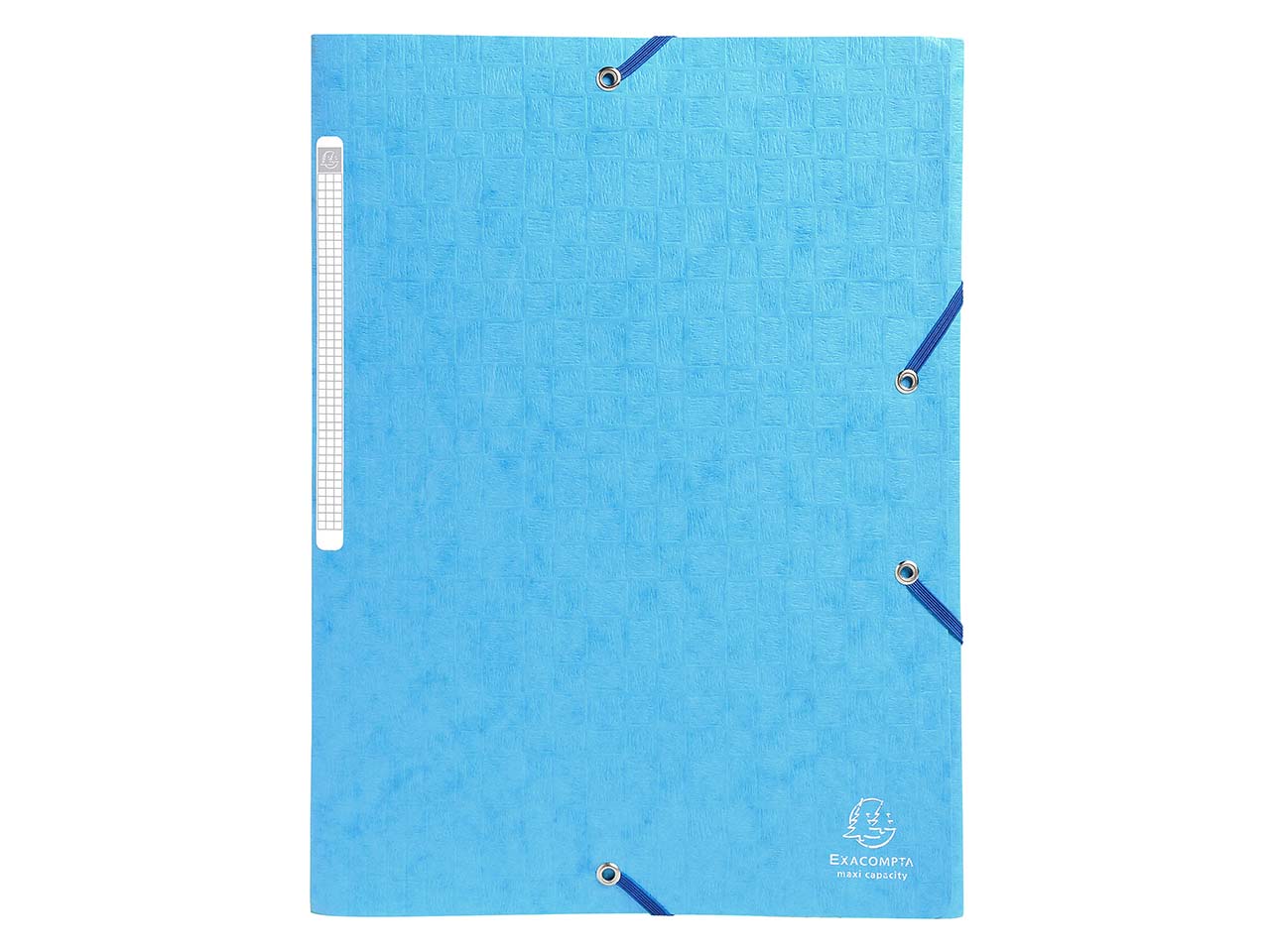 50 Exacompta Sammelmappen "Scotten", 425 g/m², DIN A4, Gummizug, 3 Klappen, türkis