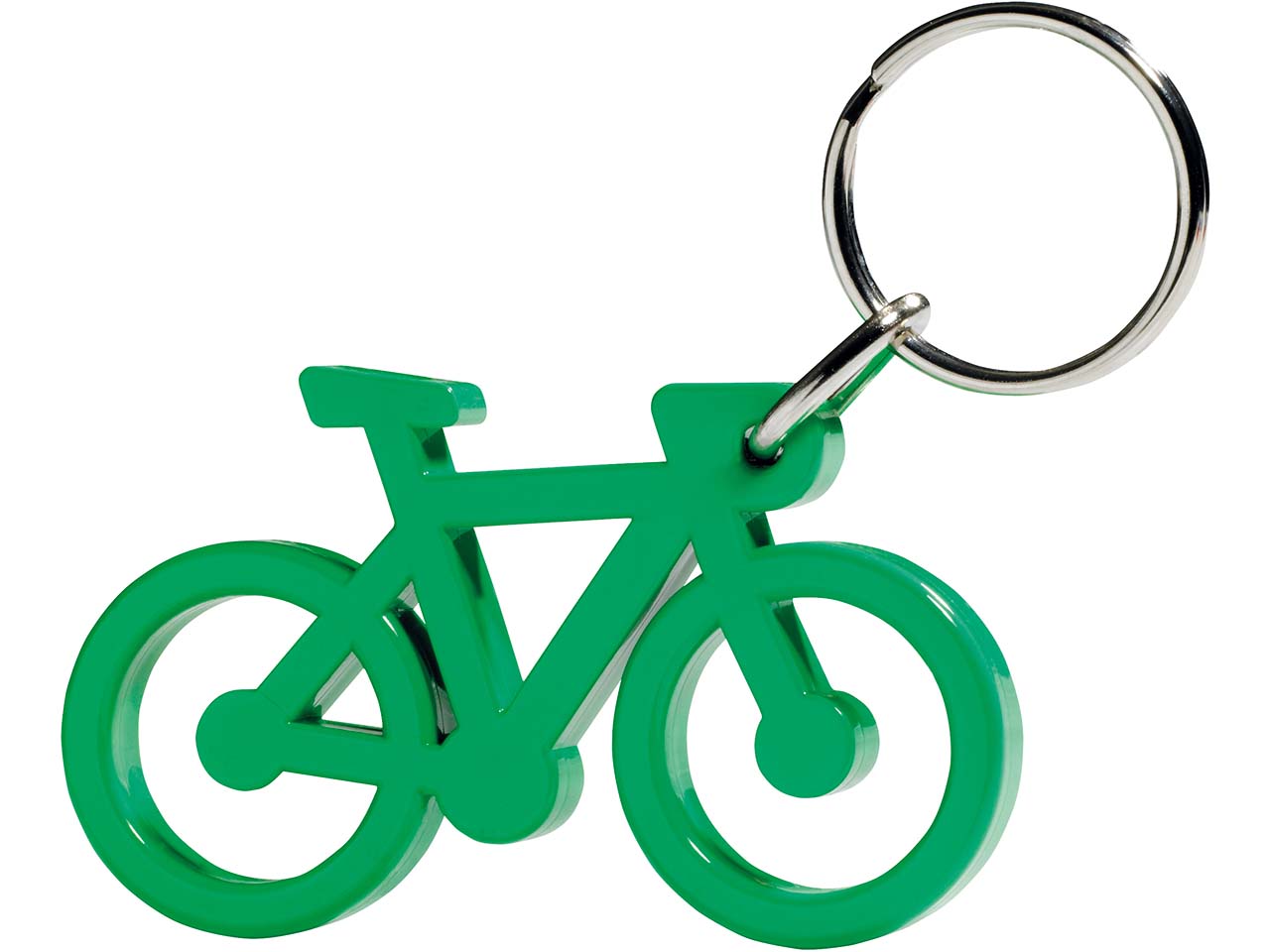 Schlüsselanhänger "Fahrrad" inkl. 1-farbigem Aufdruck, grün Vollton