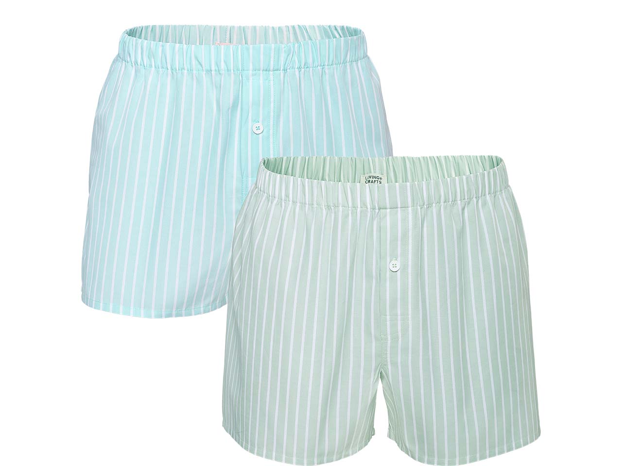 Living Crafts 2er-Pack Bio-Herren-Boxershorts "Gregor", mare/seagrass, Gr. XL