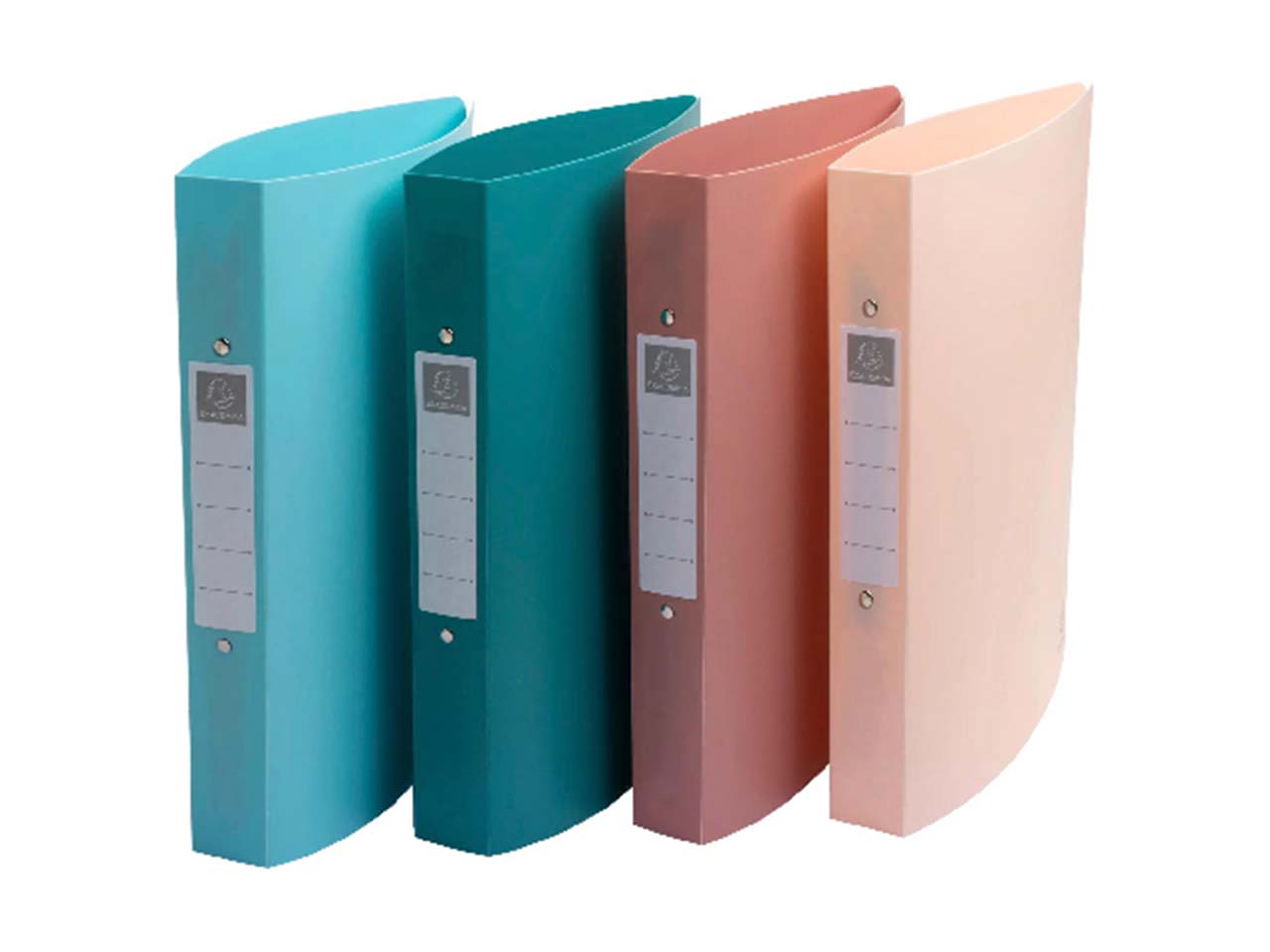 12 Exacompta Ringbücher "Skandi", DIN A4 Maxi, 2 Ringe, RB 40 mm, sortiert