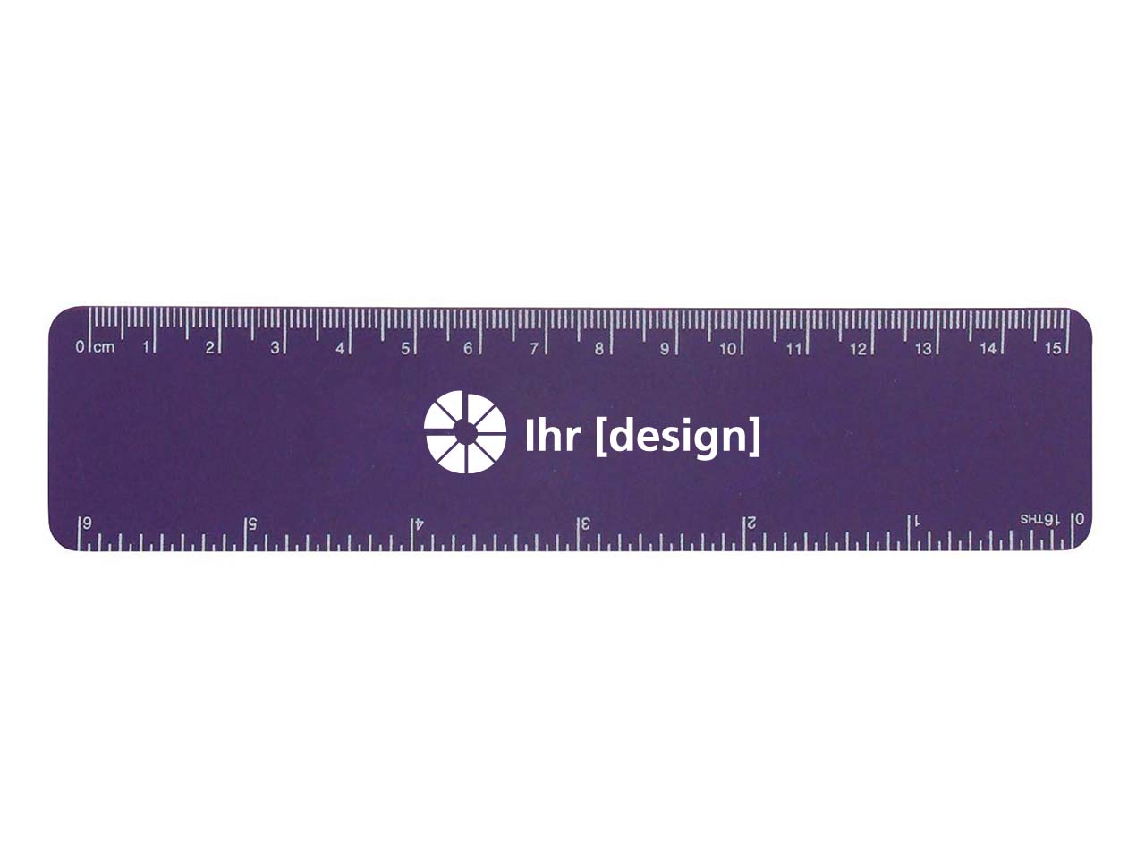 Lineal 'Flexi' 15 cm inkl. 1-farbigem Aufdruck, violett