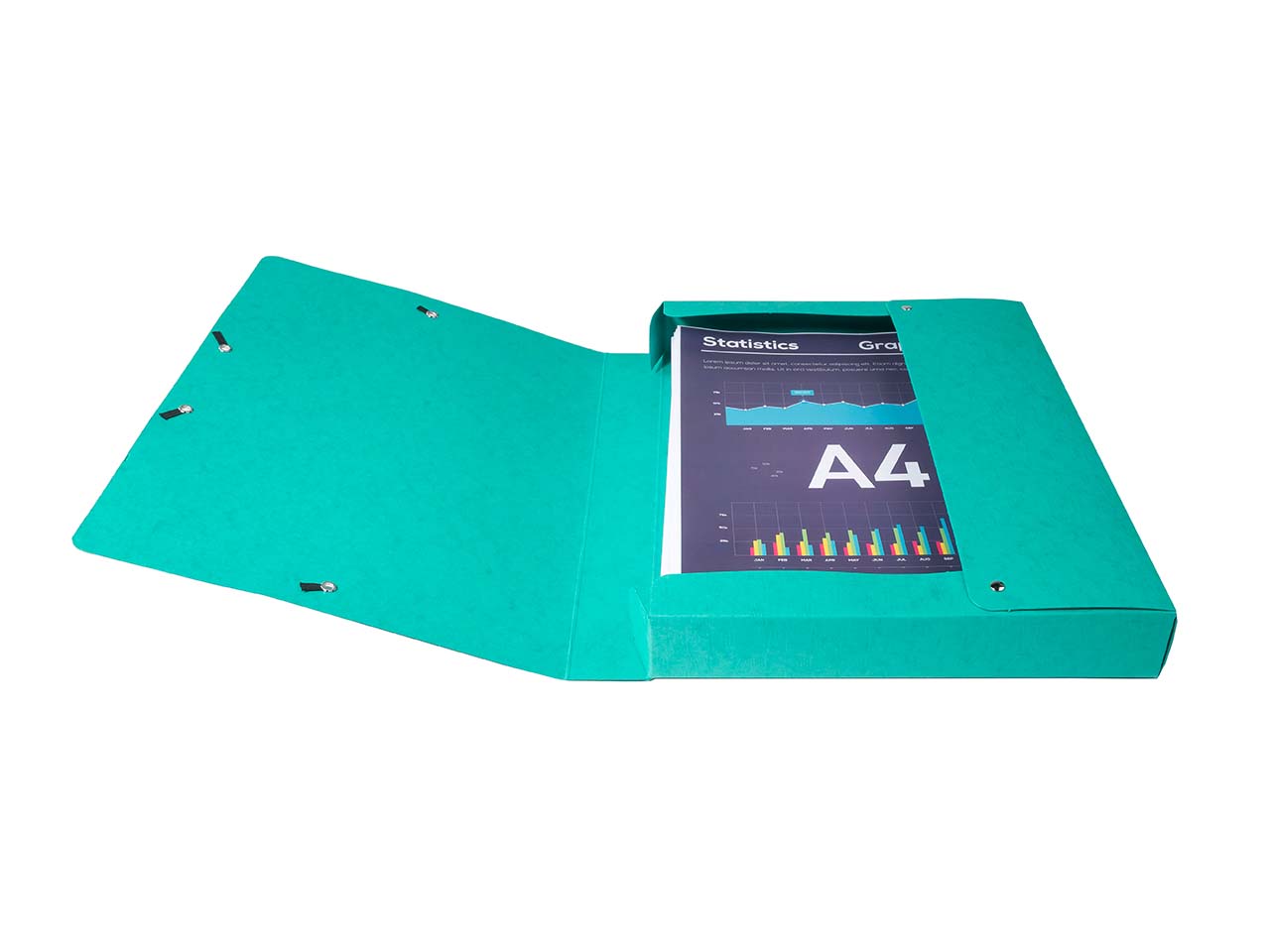 10 Exacompta Archivboxen "Scotten" aus Colorspan, 600 g/m², DIN A4, grün, RB 40 mm