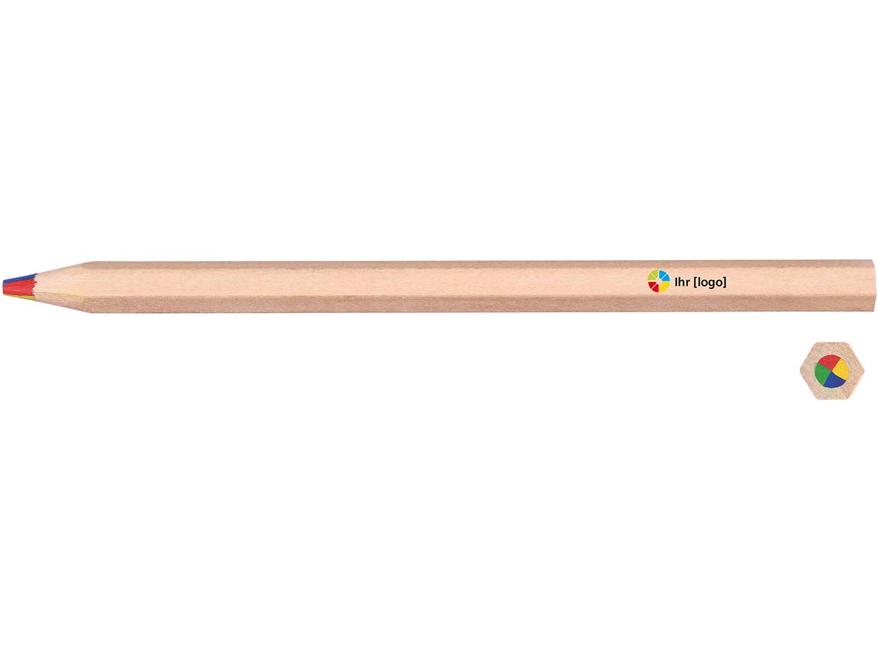 FSC-zertifizierter Jumbo-Regenbogenstift, sechseckig