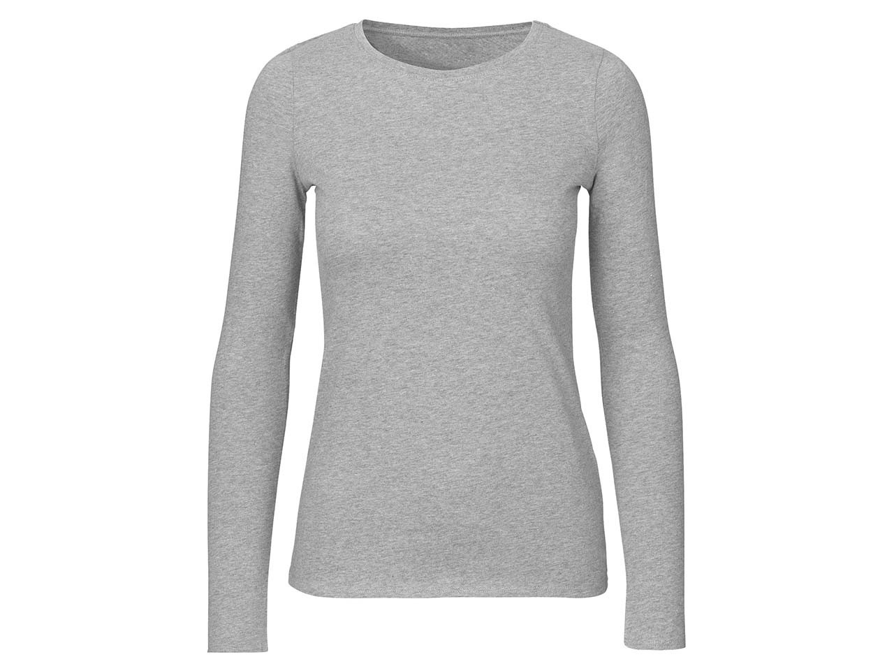 Neutral Bio-Damen-Langarmshirt mit Rundhalsaussschnitt grau, Gr. L