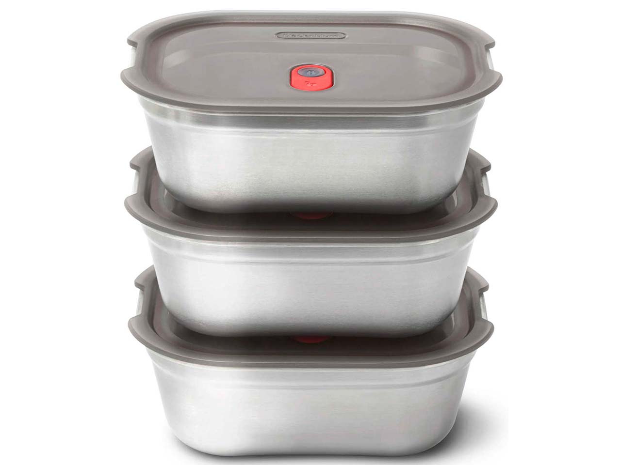 black+blum Frischhaltebox "Food Box" Edelstahl, rechteckig, 3 Stk. 900 ml