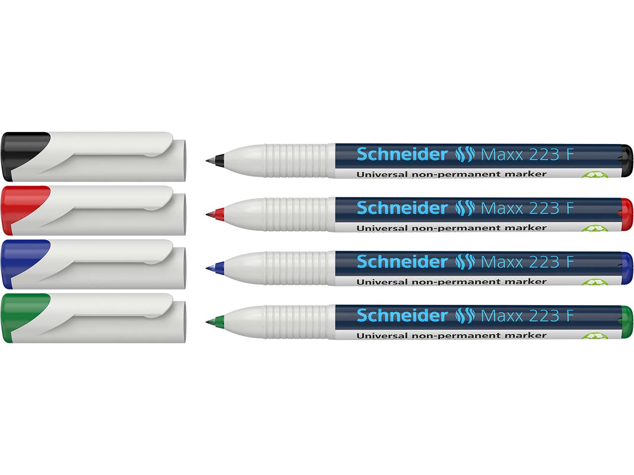 Schneider 4er-Set Universalmarker "Maxx 223 F", farbig sortiert