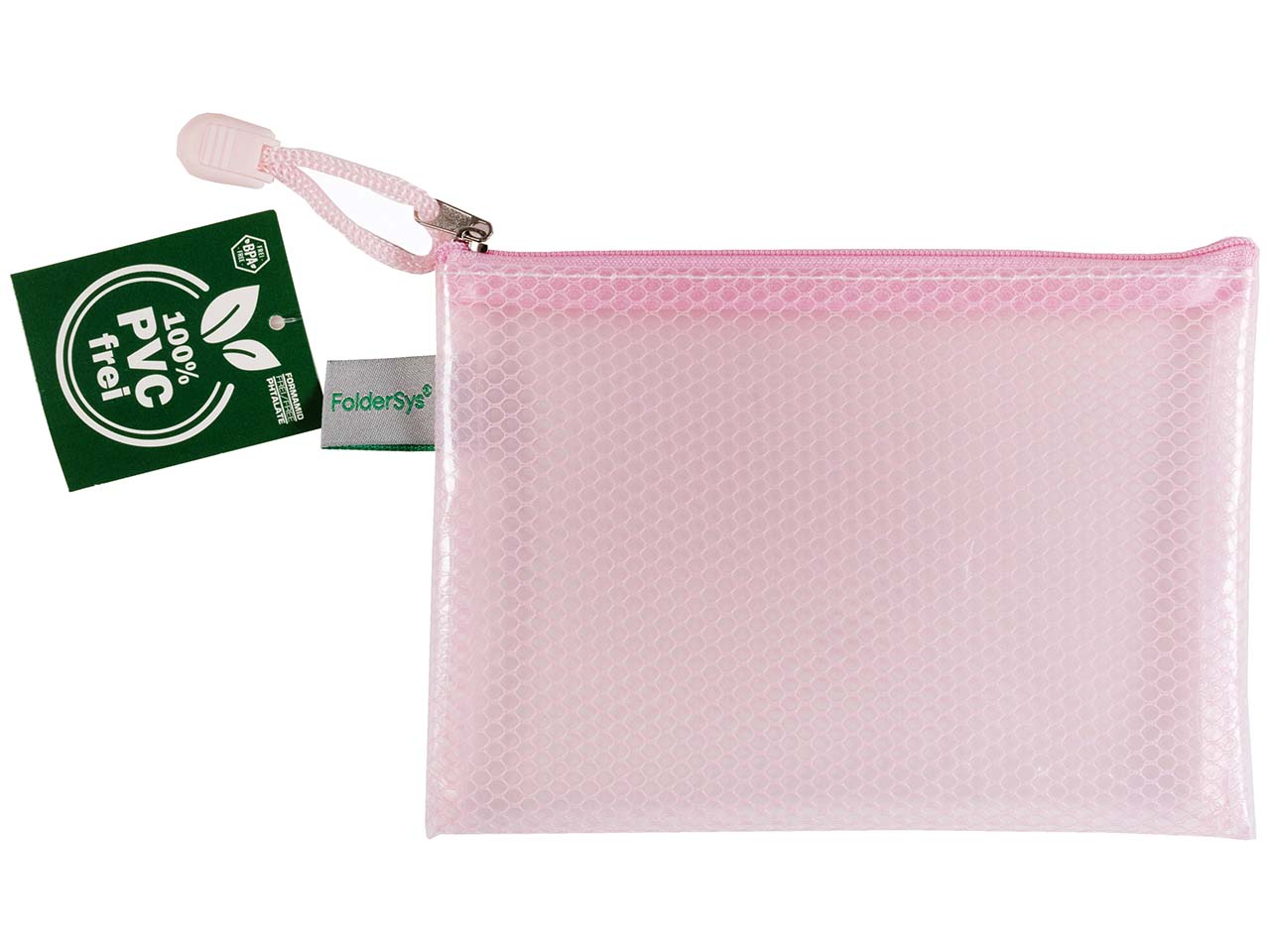 FolderSys Kleinkram-Beutel "Candy Bag" mit RV, DIN A6, EVA, pastell rosé transparent