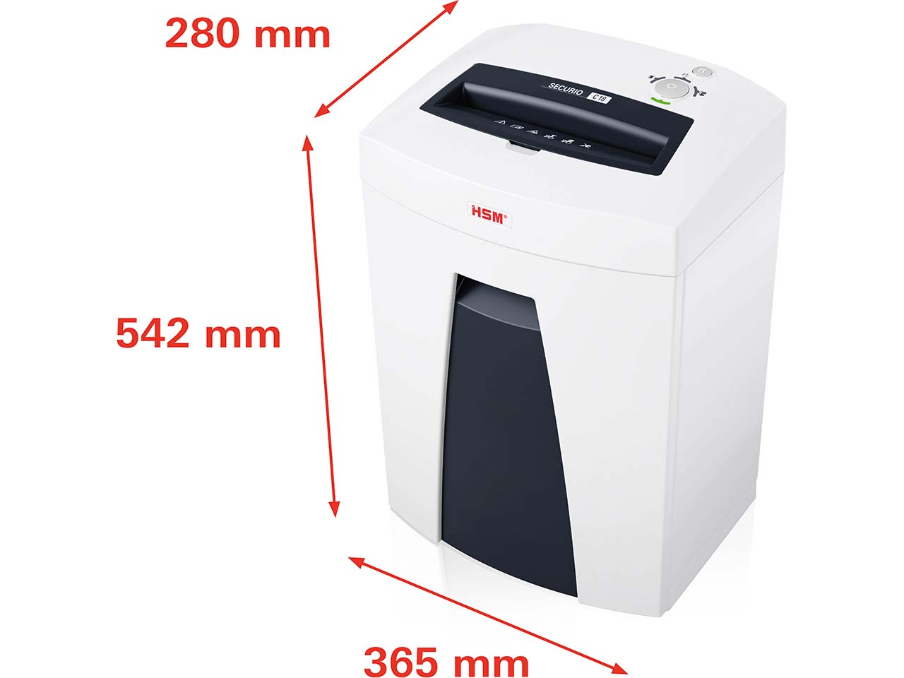 HSM Aktenvernichter 'SECURIO C18', Streifenschnitt 3,9 mm, P-2/T-2