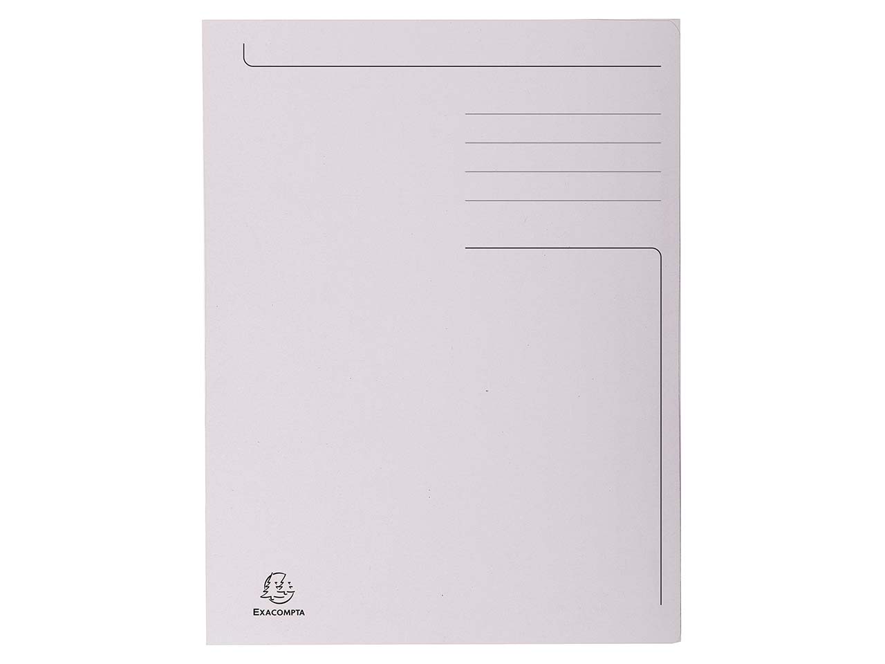 50 Exacompta Aktenmappen "Forever", 3 Klappen, 280 g/m², DIN A4, grau