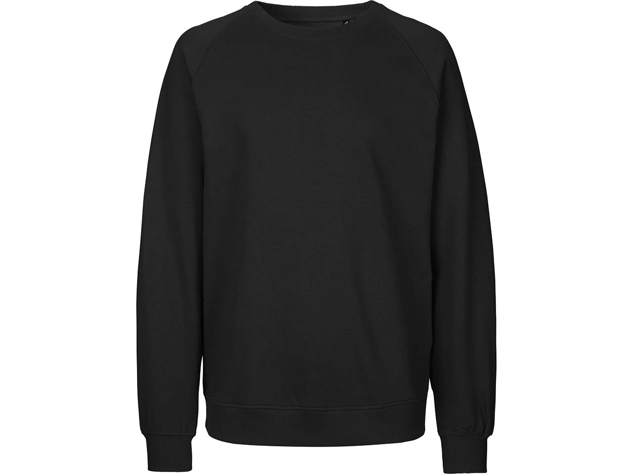 Neutral Bio-Unisex-Sweatshirt 'Tiger Cotton' mit gebürstetem Fleece, black, Gr. L