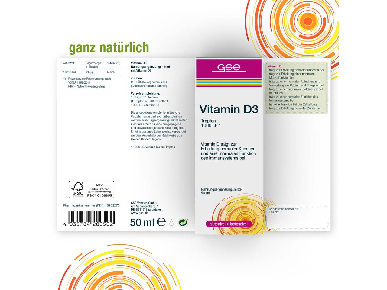 GSE Vitamin D3 Tropfen (1000 I.E.), 50 ml