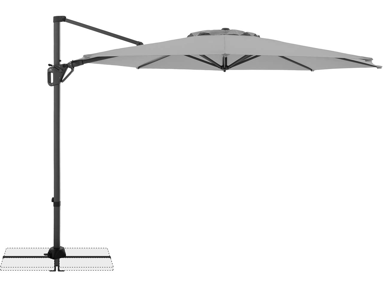 doppler Pendelschirm "LIFE"  Ø 310 cm, hellgrau