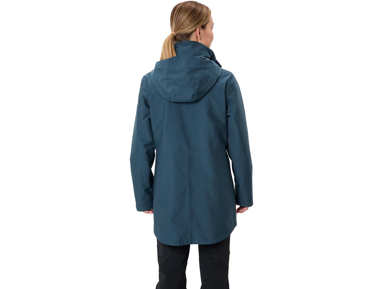 VAUDE Damen-Parka 'Idris 3in1 IV' mit angeschnittener Kapuze, dark sea, Gr. 36