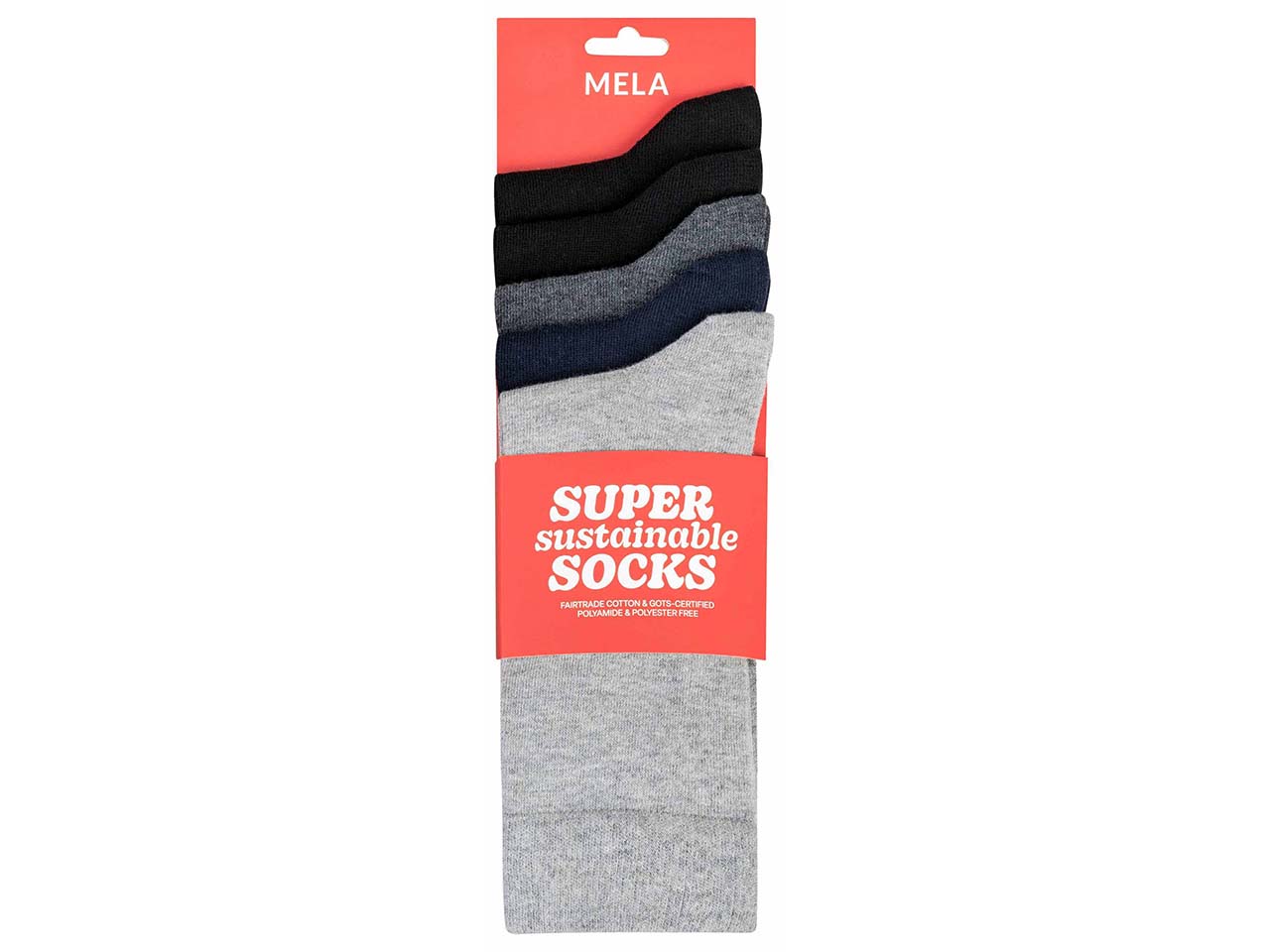 MELA Bio-Socken 'Basic' 5 Paar, mix dark classics, Gr. 35/38