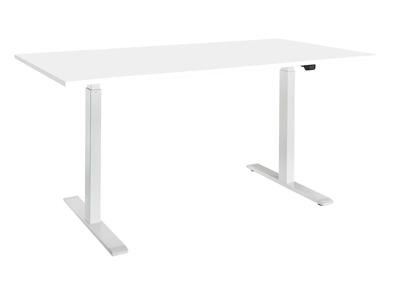 memo Höhenverstellbarer Schreibtisch "ON" weiß, Buche weiß lackiert, B 180 x T 70 cm