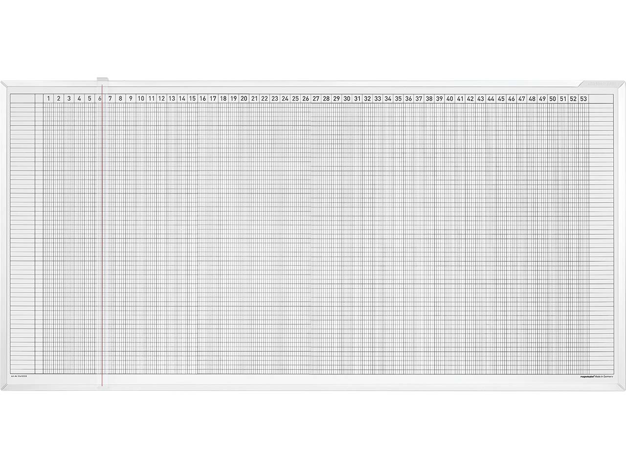 magnetoplan Whiteboard, Plantafel für Aktivitäten- und Urlaubsplaner für 60 Personen