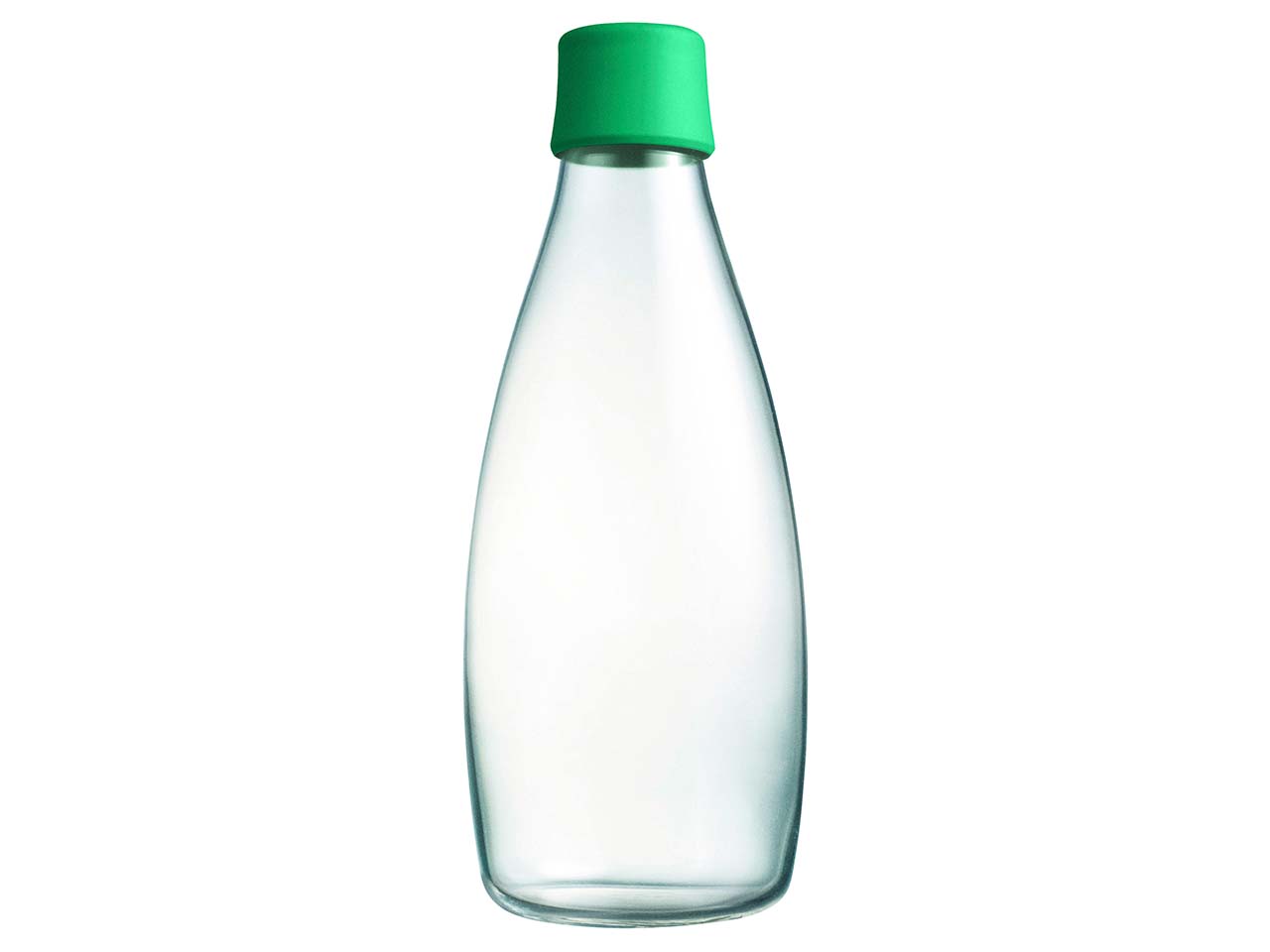 retap Trinkflasche 0,8 l aus Glas strong green