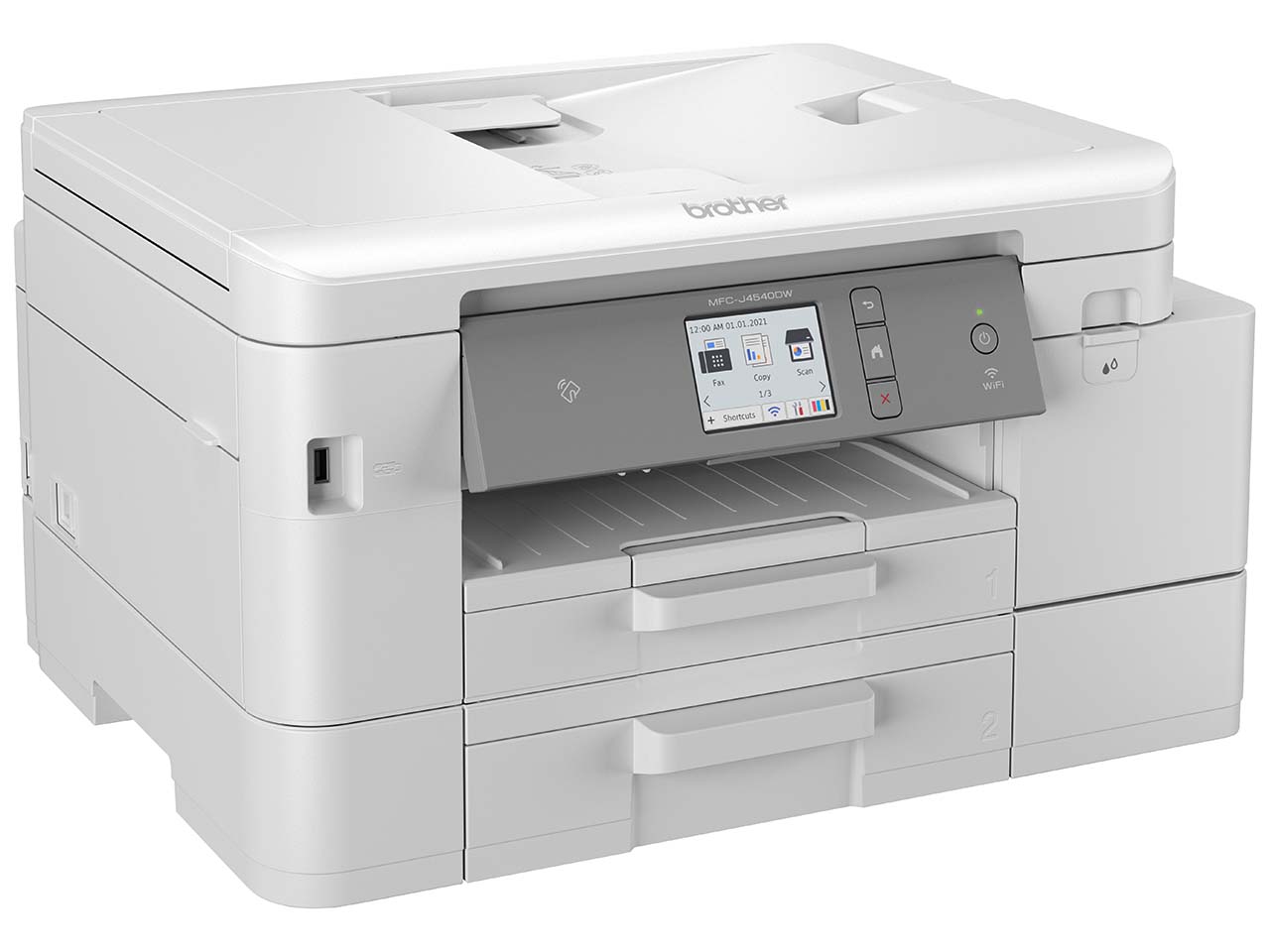 Brother Tintenstrahl-Multifunktionsdrucker 'MFC-J4540DWXL' weiß mit XL-Tintenpatronen