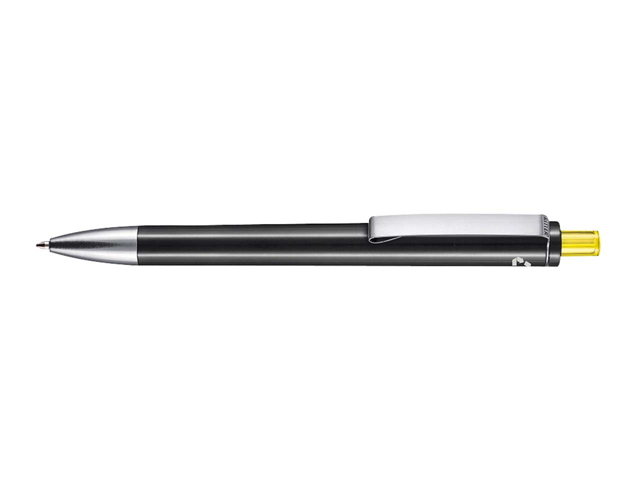 RITTER PEN Kugelschreiber 'EXOS RECYCLED' schwarz recycled/ananasgelb