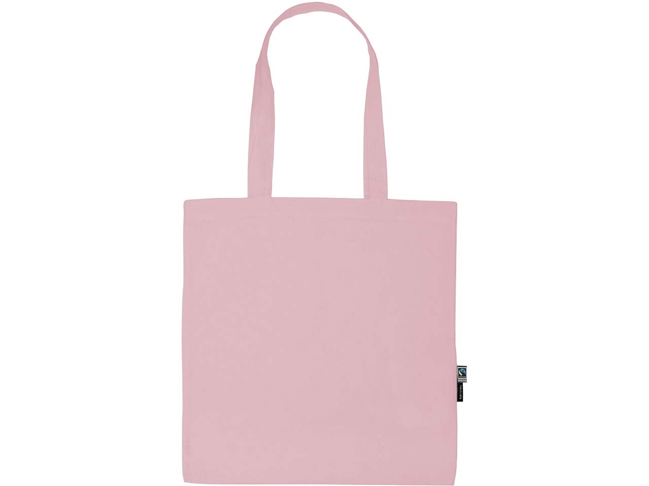 Neutral Bio-Baumwoll-Tragetasche mit langen Henkeln, light pink