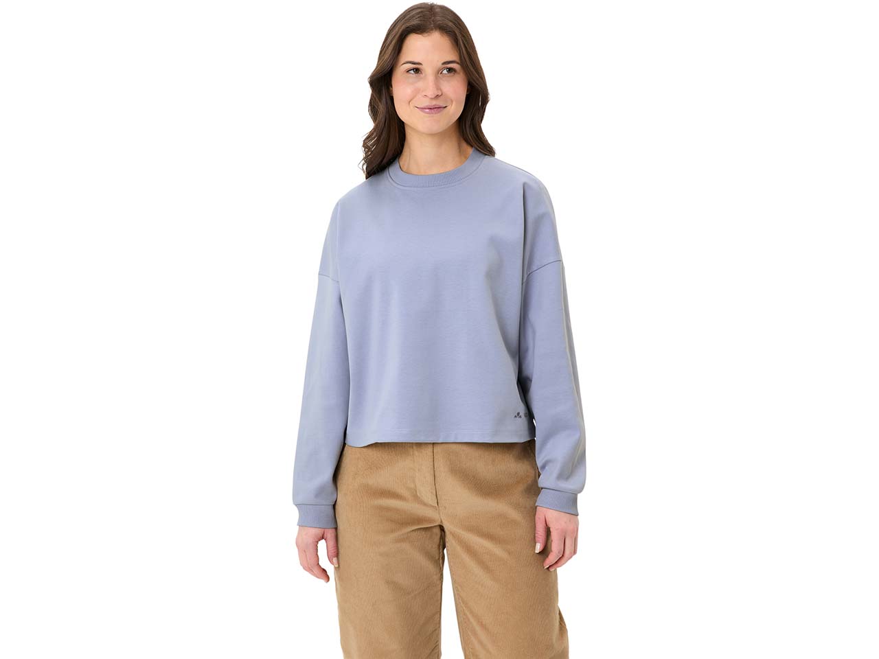 VAUDE Bio-Damen-Langarmshirt 'Najun' mit Rückenprint, dark iris, Gr. 40