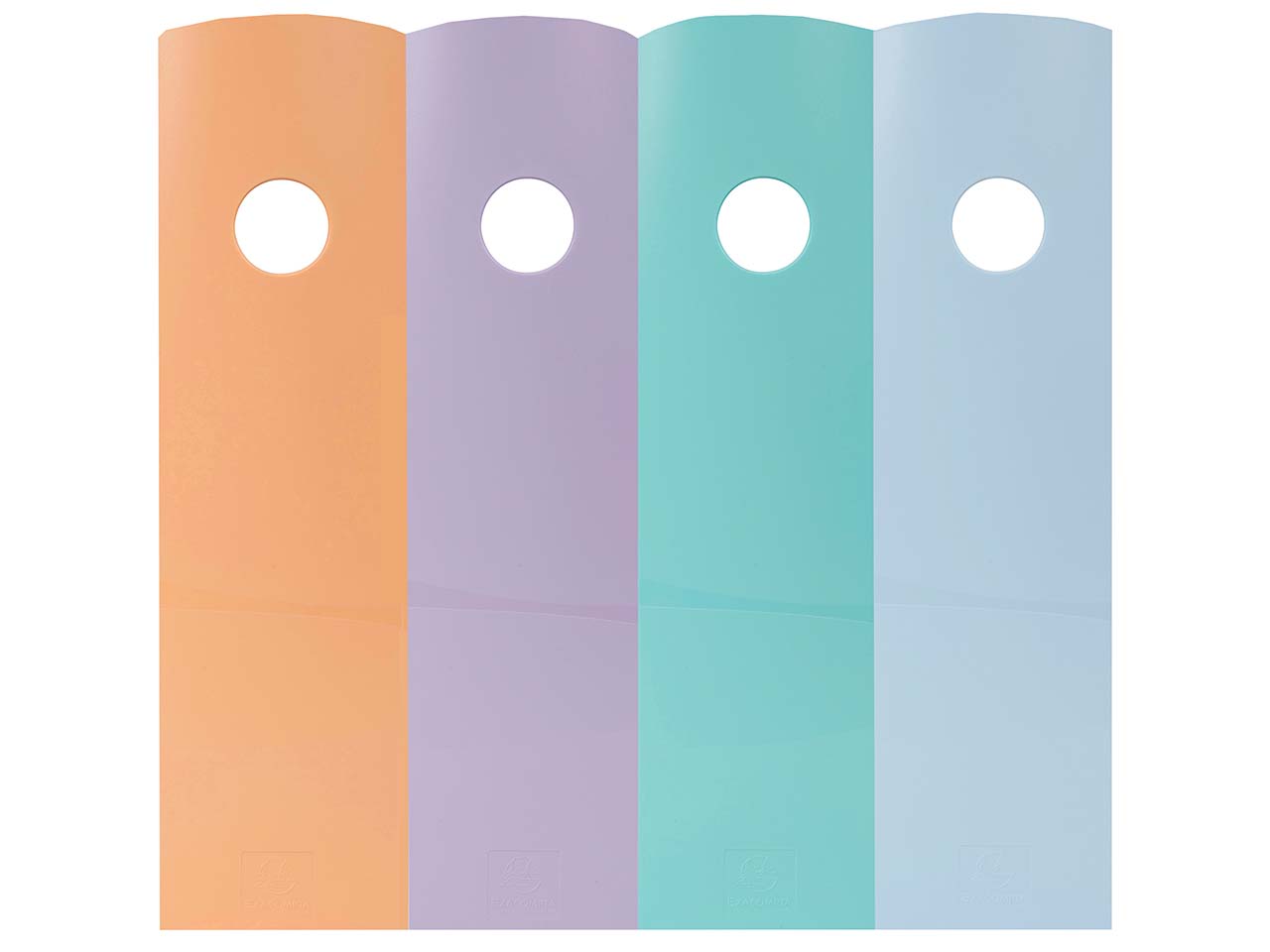 4 Exacompta Stehsammler Mag-Cube "Aquarel", DIN A4+, farbig sortiert