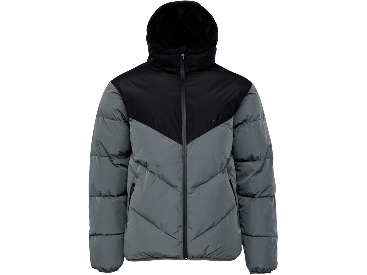 MAZINE Herren-Steppjacke "Duns Puffer" mit Kapuze, black/bottle, Gr. L