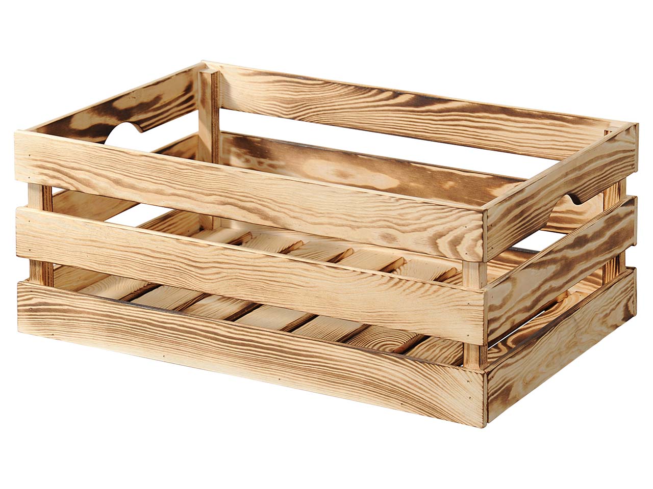 KESPER Dekokiste aus Kiefernholz geflammt, 58,5 x 39 x 24 cm