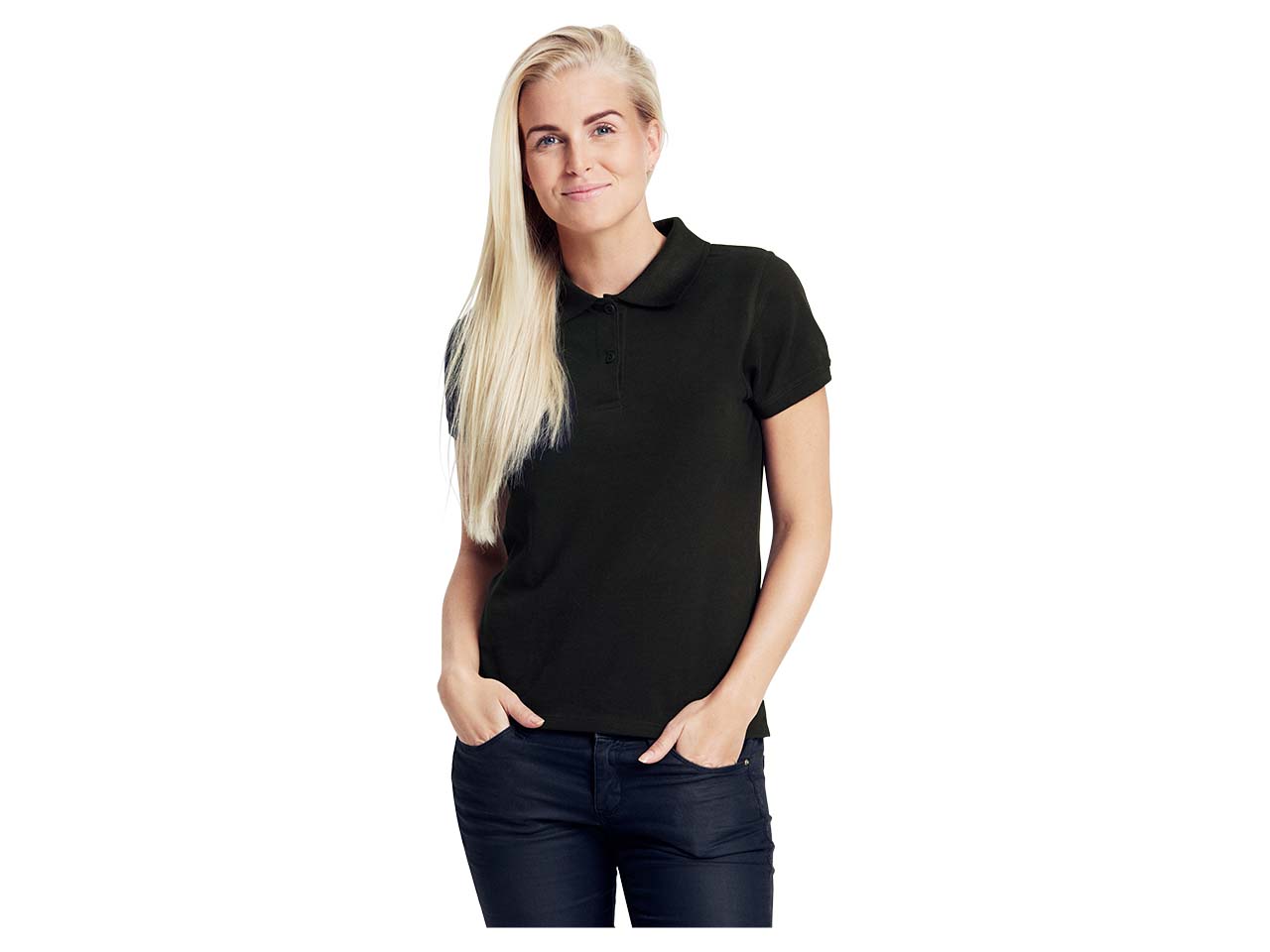 Neutral Bio-Damen-Poloshirt, 235 g/m² schwarz, Gr. L