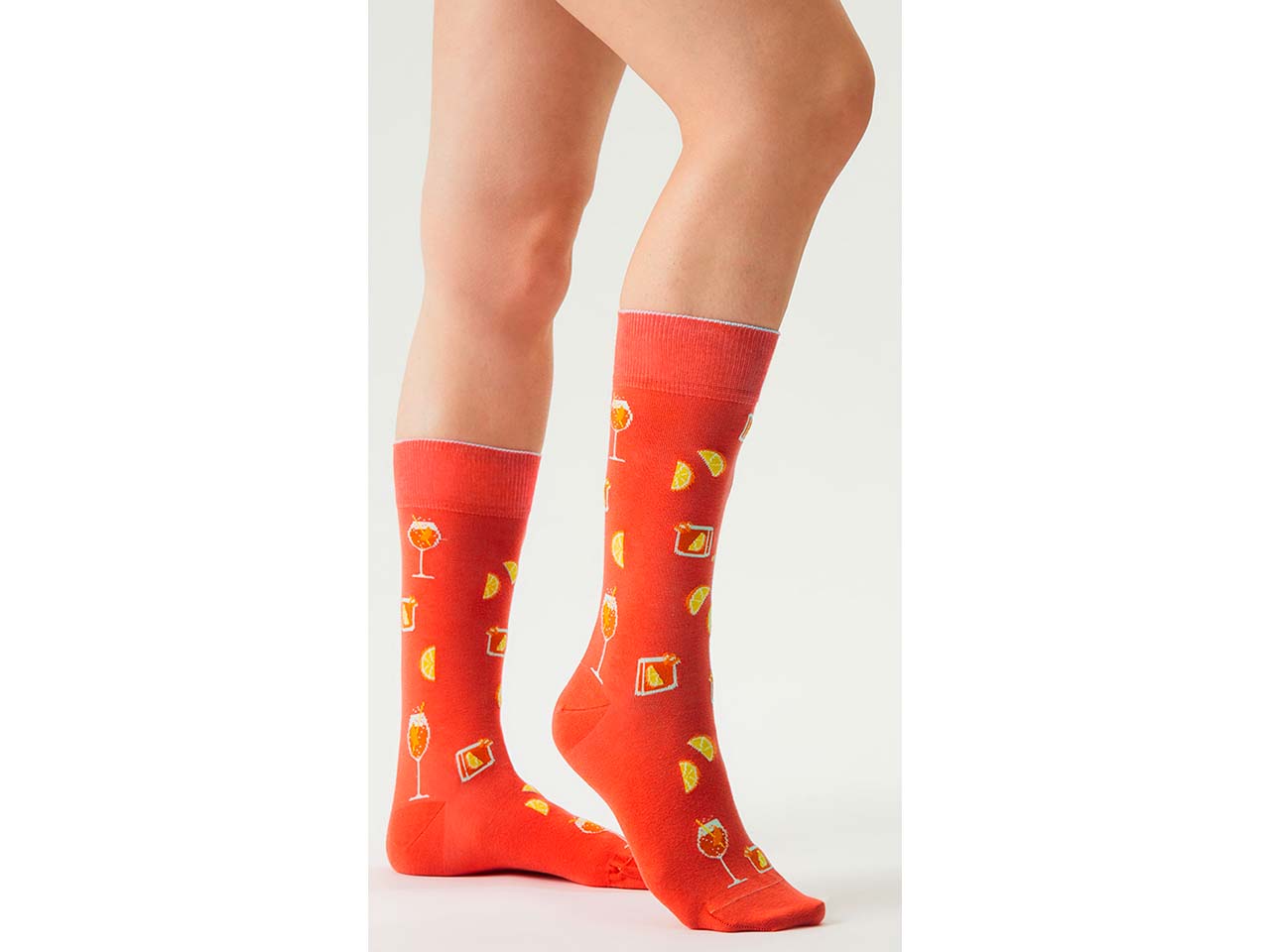 von Jungfeld Bio-Socken 'Spritz', rotorange, Gr. 39/42