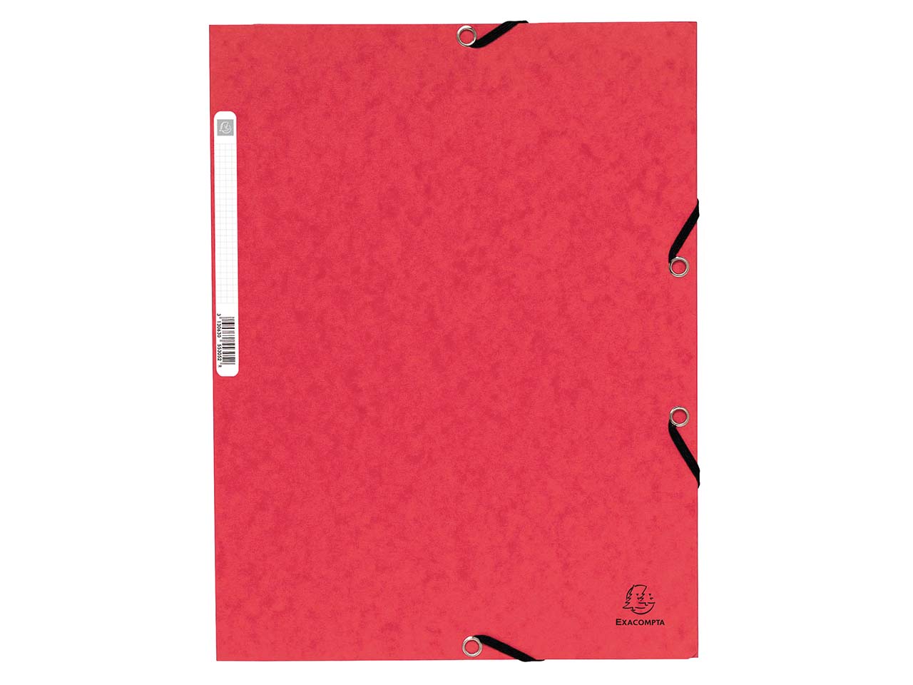 50 Exacompta Sammelmappen, Colorspan-Karton, 355 g/m², DIN A4, Gummizug, 3 Klap., rot